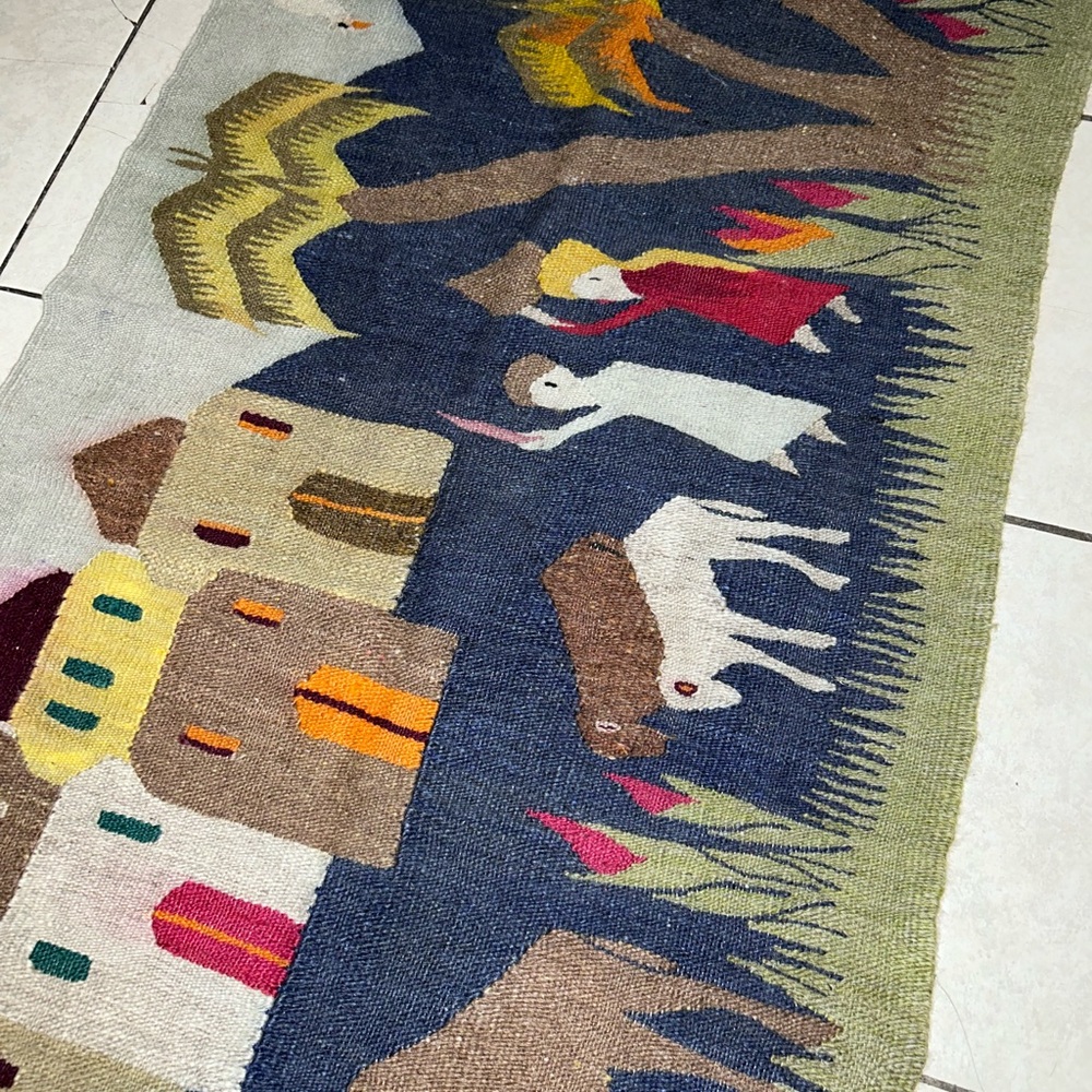 Wool Kilim Rug/Tapestry - Picture 2 of 3